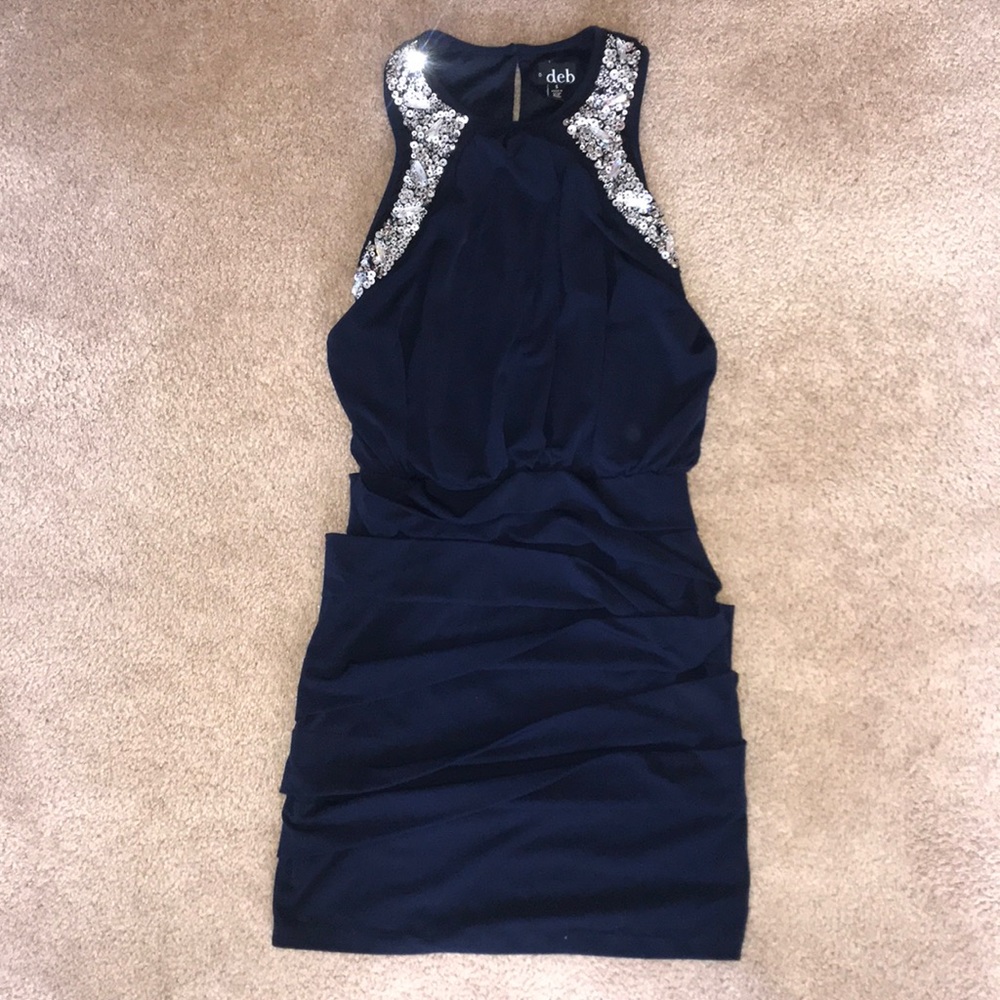 Navy Blue Semi-Formal Dress
